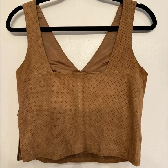 Banana Republic Tan Suede Top - Picture 2 of 4